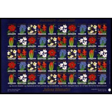 1984. Danmark. Julemærker. Utakket og ufoldet helark. Julens blomster.